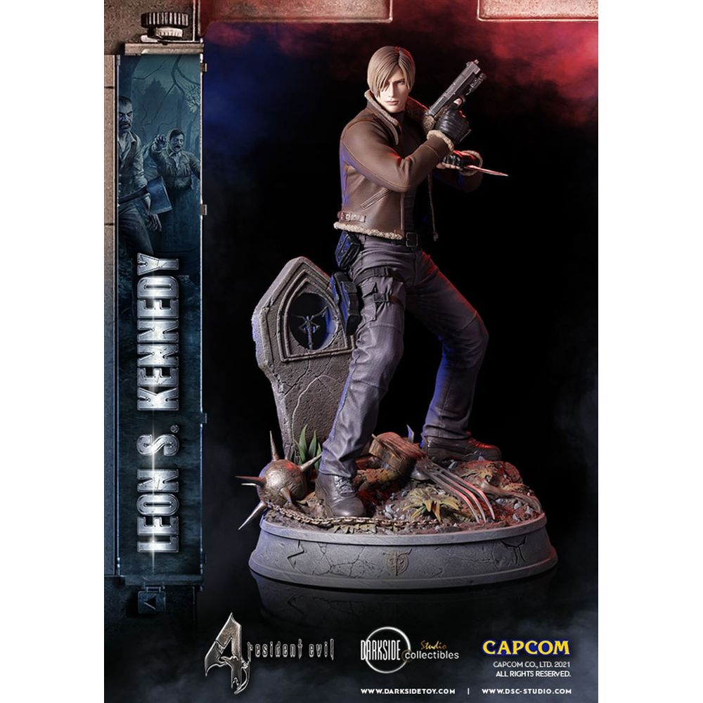 Estátua Leon Kennedy - Resident Evil 4 - Premium Statue - Darkside -  lojalimitededition